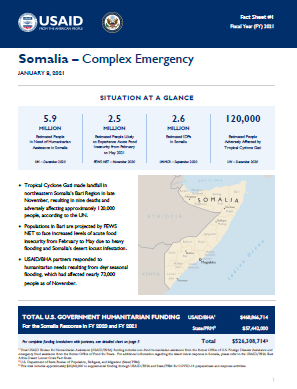 01.08.2021 - USAID-BHA Somalia Complex Emergency Fact Sheet #1