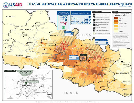 Nepal Earthquake Map - May 4, 2015