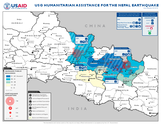 Nepal Earthquake Map - May 15, 2015