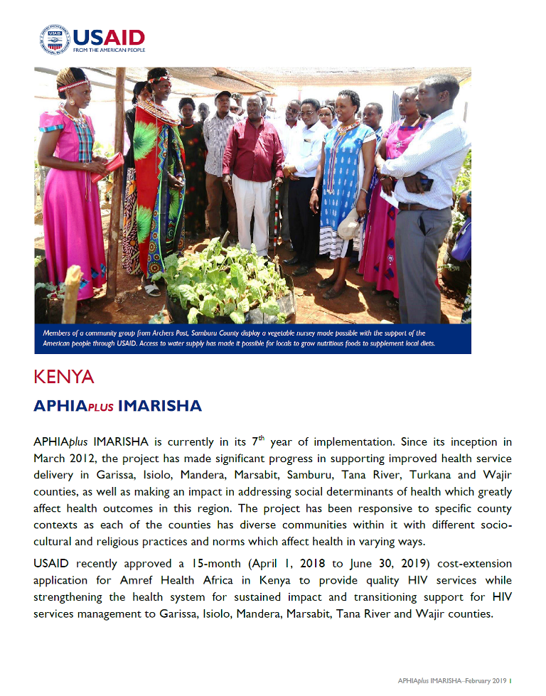 APHIAplus IMARISHA fact sheet