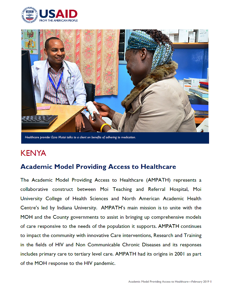 Academic Model Providing Access to Healthcare (AMPATH) fact sheet