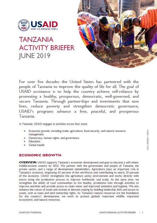 USAID/Tanzania Activity Briefer