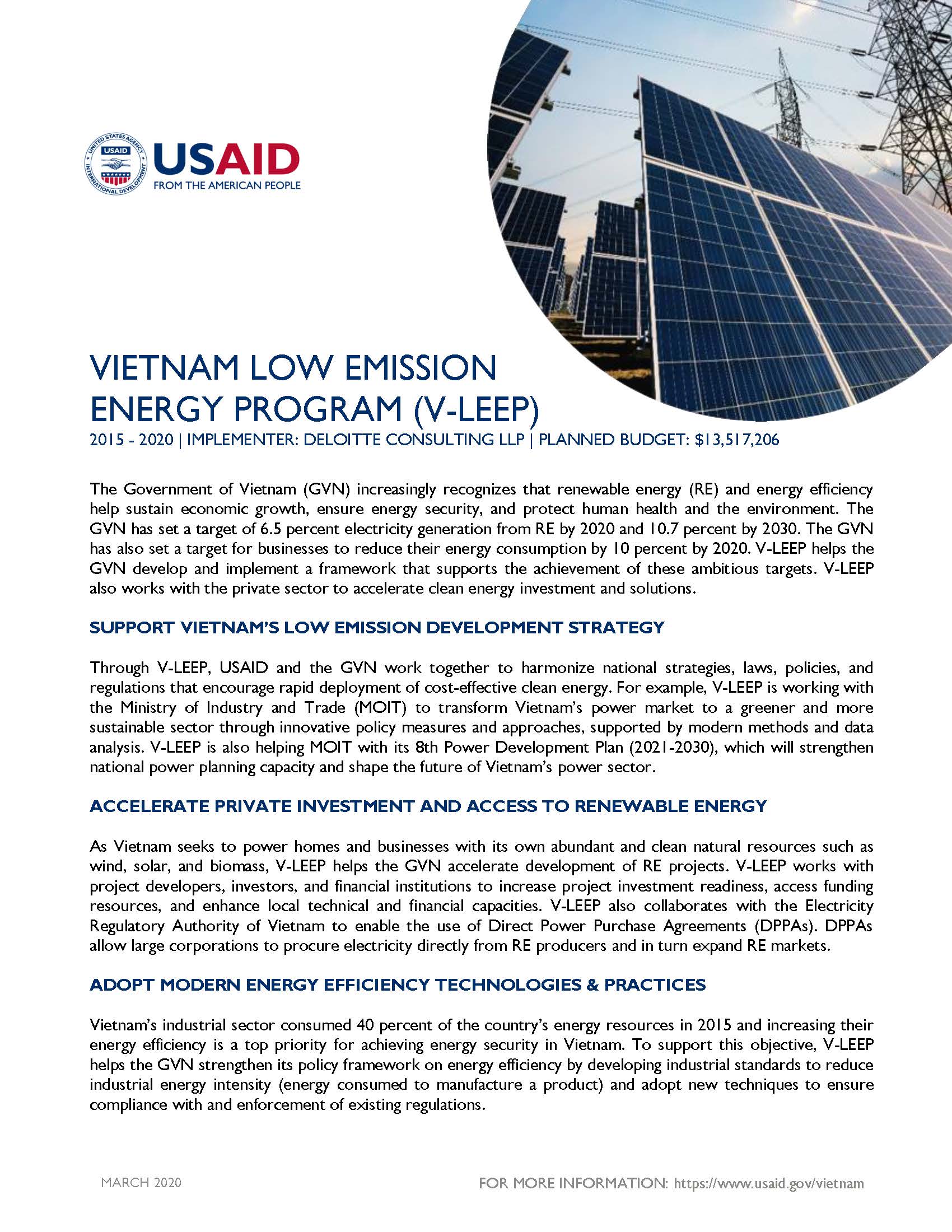 Vietnam Low Emission Energy Program (V-LEEP)