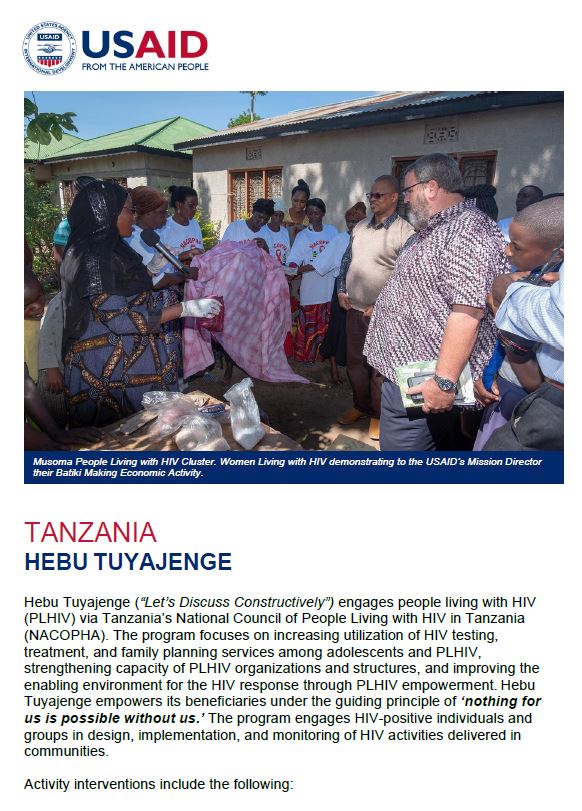 Hebu Tuyajenge (“Let’s Discuss Constructively”) - Fact Sheet