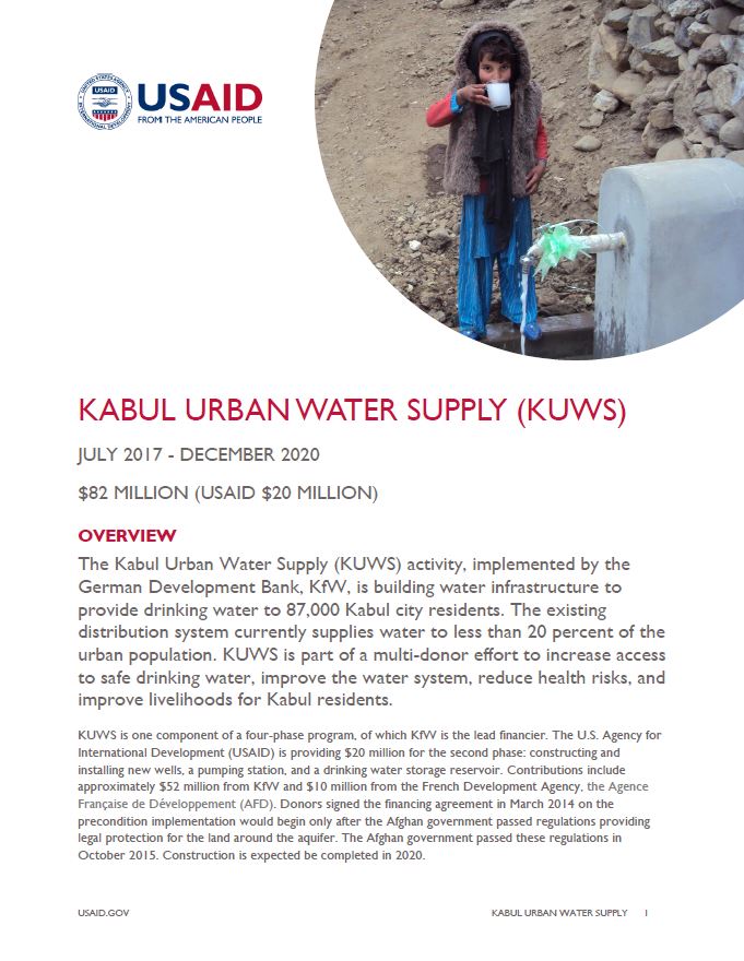 Kabul Urban Water Supply (KUWS)