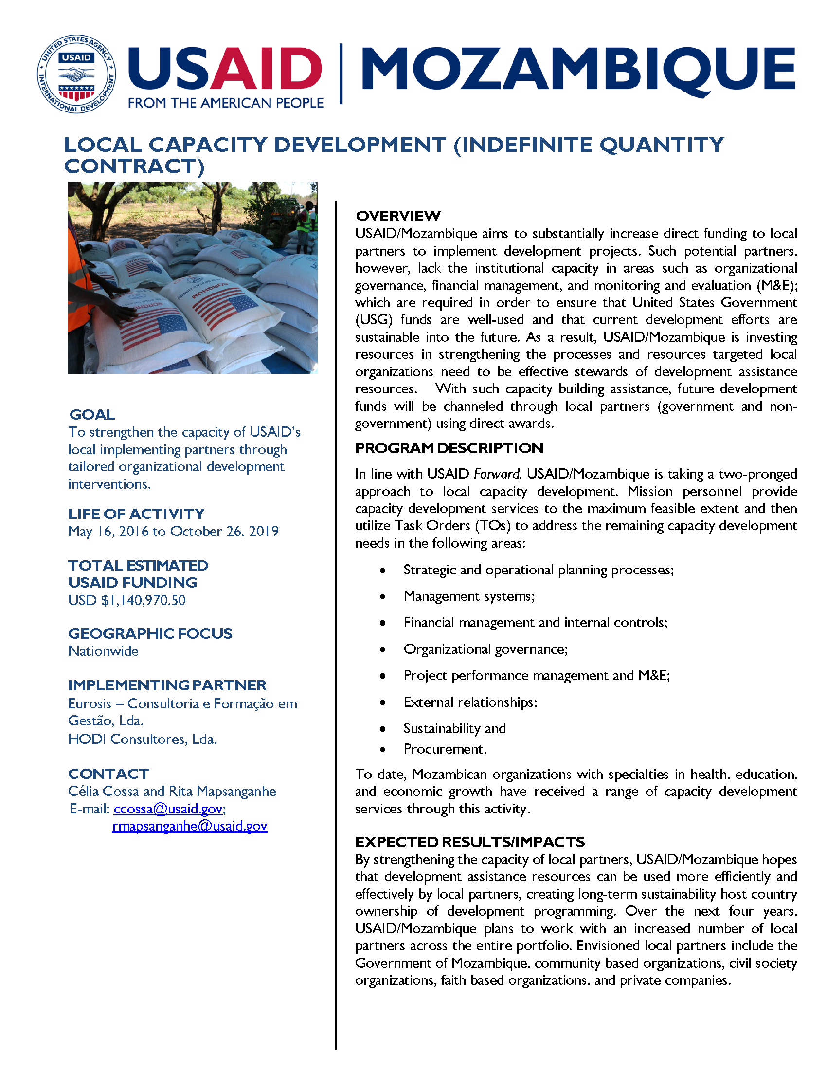 LOCAL CAPACITY DEVELOPMENT Fact Sheet