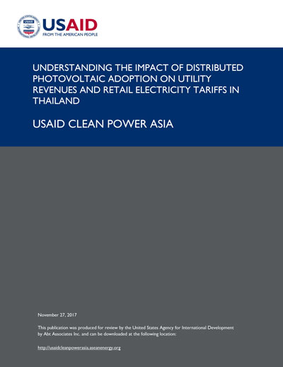 Understanding the Impact of Distributed Photovoltaic Adoption on Utility Revenues and Retail Electricity Tariffs in Thailand