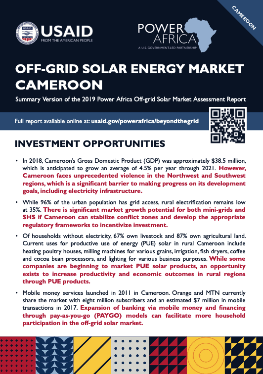 Power Africa: Market Assessment Brief Cameroon English