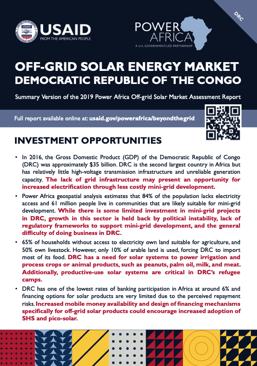 Power Africa: Market Assessment Brief DRC English