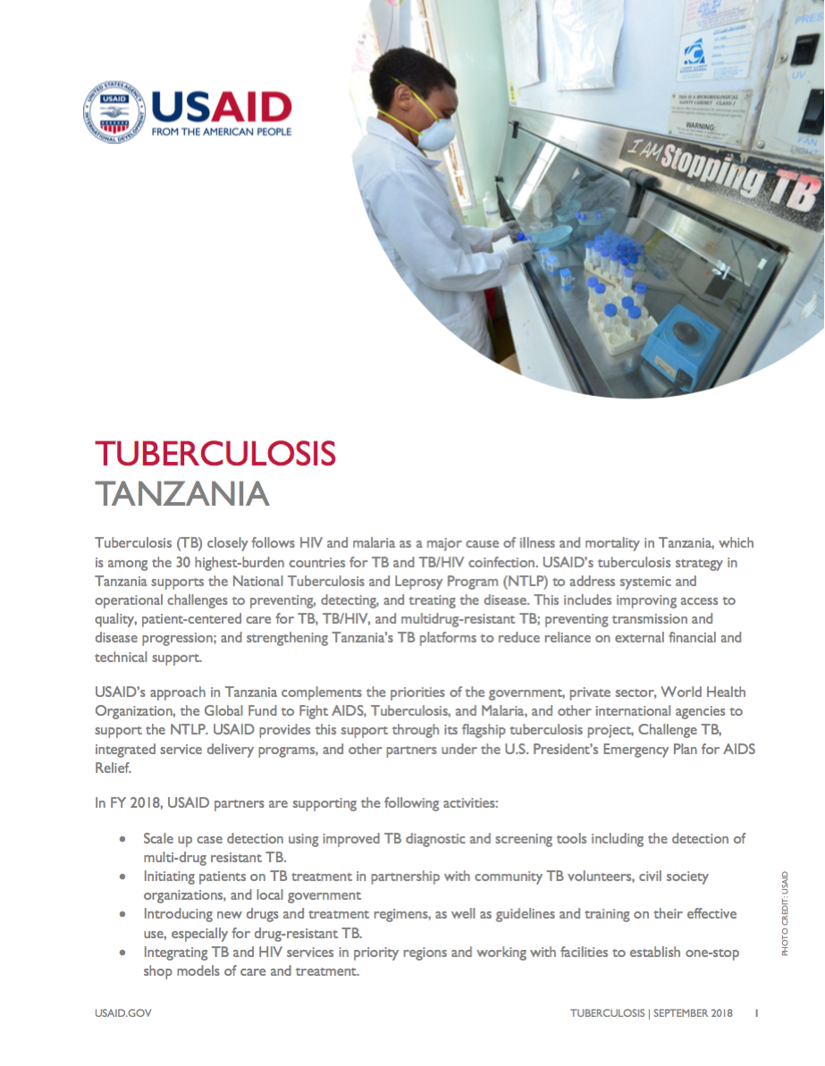 Tanzania Tuberculosis Fact Sheet