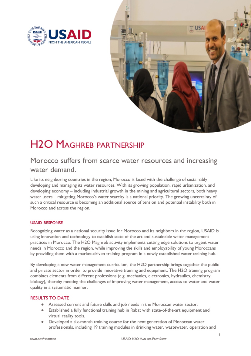 H2O Maghreb Partnership Fact Sheet