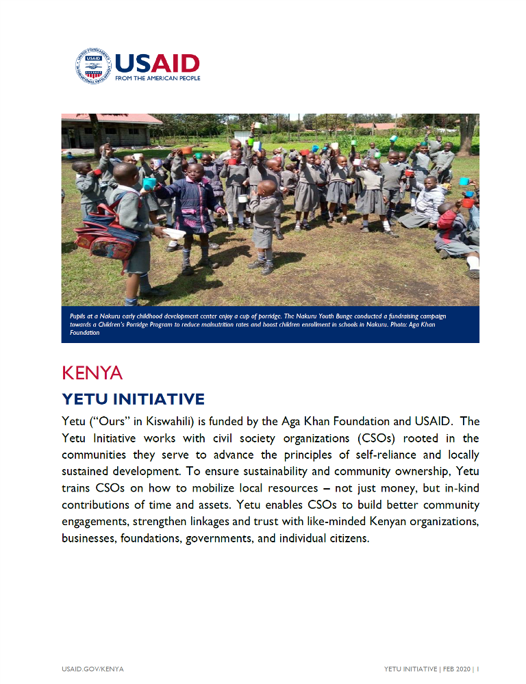 YETU Initiative fact sheet 