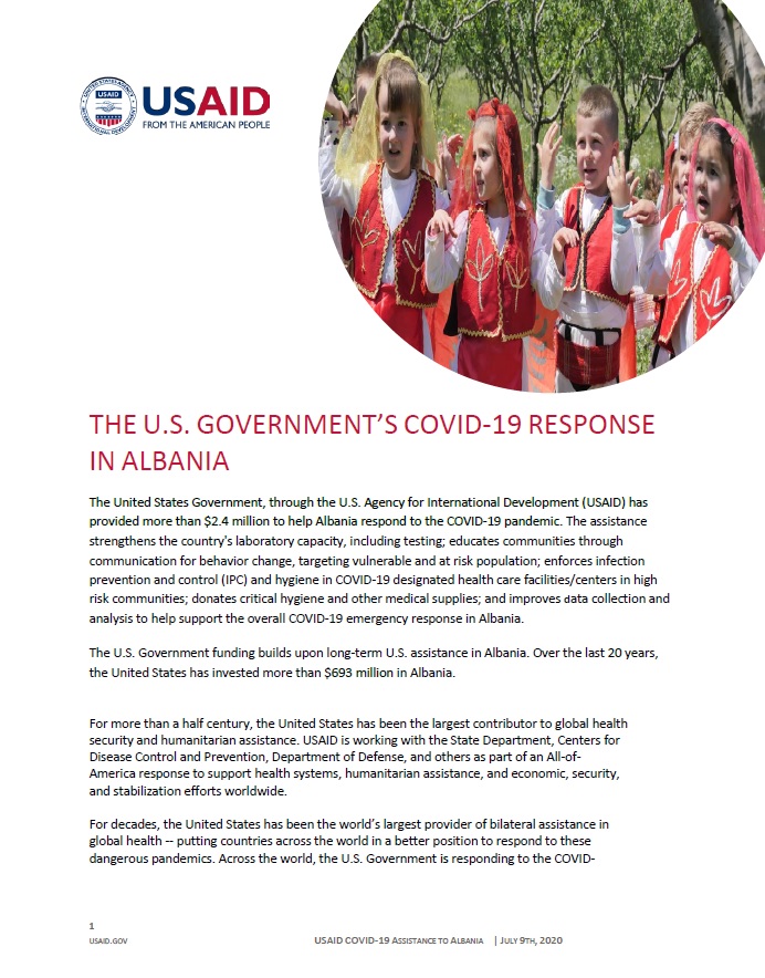 U.S. Government's COVID-19 Response in Albania