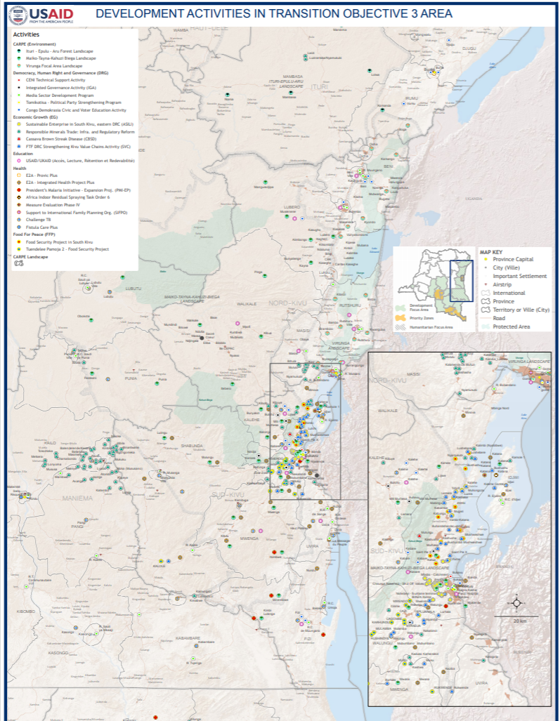 Map - Development Activities in Transition Objective 3 Zone 