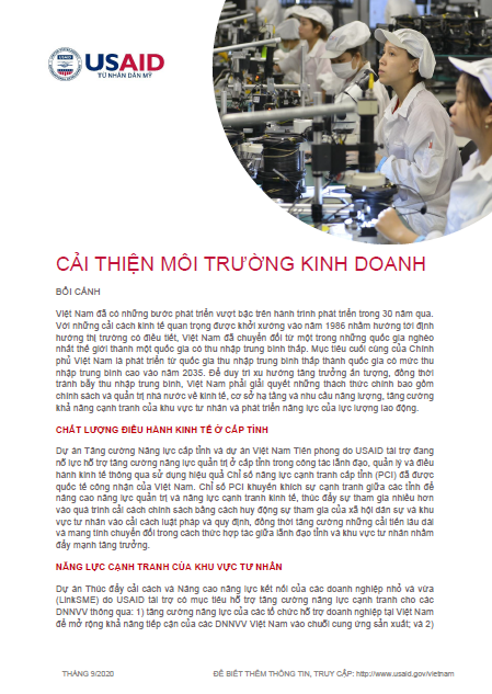 Cải thiện môi trường kinh doanh