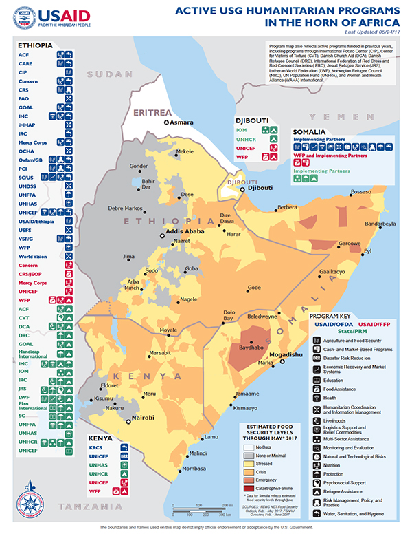 Horn of Africa Map - 05-24-2017