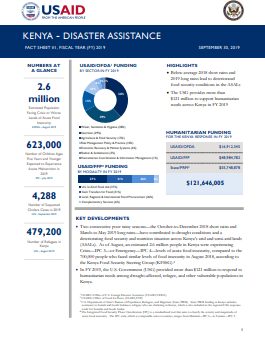 Kenya Disaster Assistance Fact Sheet #1 - 09-30-2019