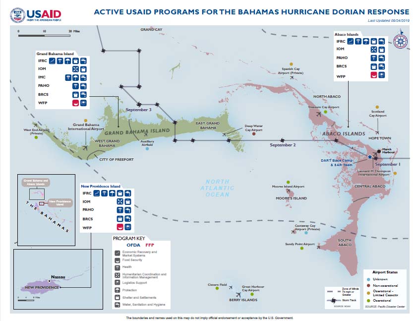 The Bahamas - Hurricane Dorian Map #11, (FY) 2019