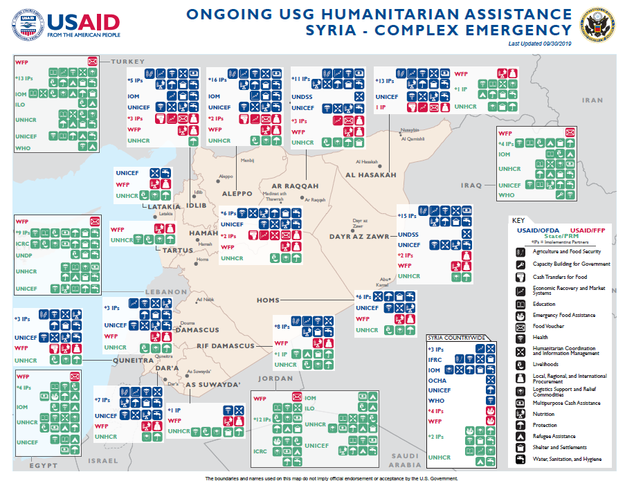 Syria Complex Emergency - Map #9 FY19