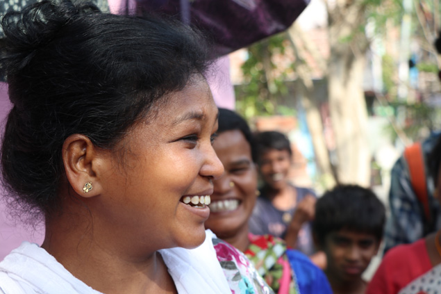 Practicing sanitation and hygiene in India.