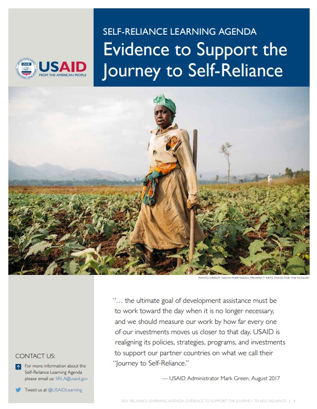 Self-Reliance Learning Agenda Fact Sheet