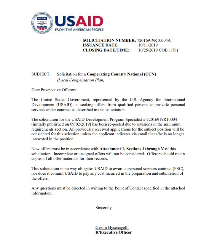 USAID Monitoring and Evaluation (M&E) Specialist