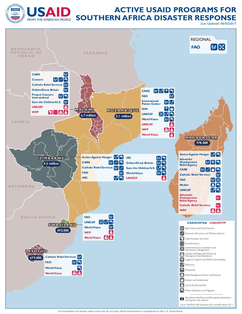 Southern Africa Map - 06-02-2017