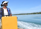 Game warden Venis Bryan patrols the Bluefields Bay Fish Sanctuary to protect marine wildlife.