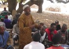 Osaka Sansui, a farmer living in the Ardor Siding community in central Nasarawa state, speaks at a USAID-conducted peace dialogue.