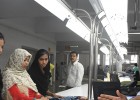 Trainees at a textile factory in Karachi that has partnered with the Youth Employment Project