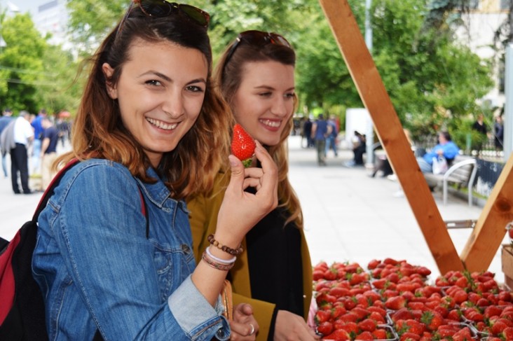 Locally grown, superior quality, extra class strawberries.