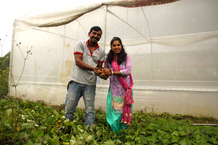 Shradha Adikari and her husband Ramesh