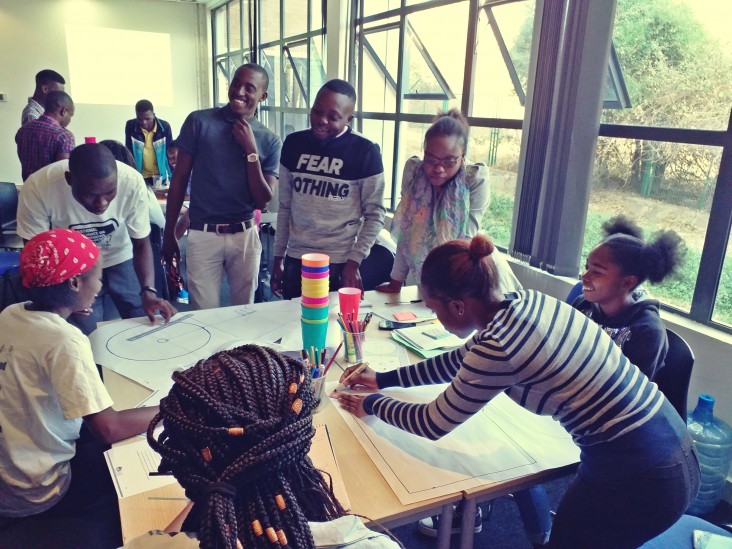 Youth leaders work together to plan their youth led initiative/advocacy campaigns.