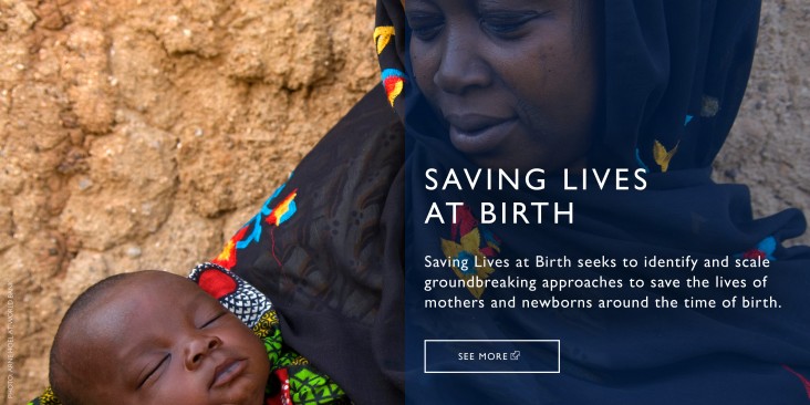 SAVING LIVES AT BIRTH supports prevention, intervention and treatment approaches for pregnant women and newborns in poor, hard-to-reach communities around the time of delivery.