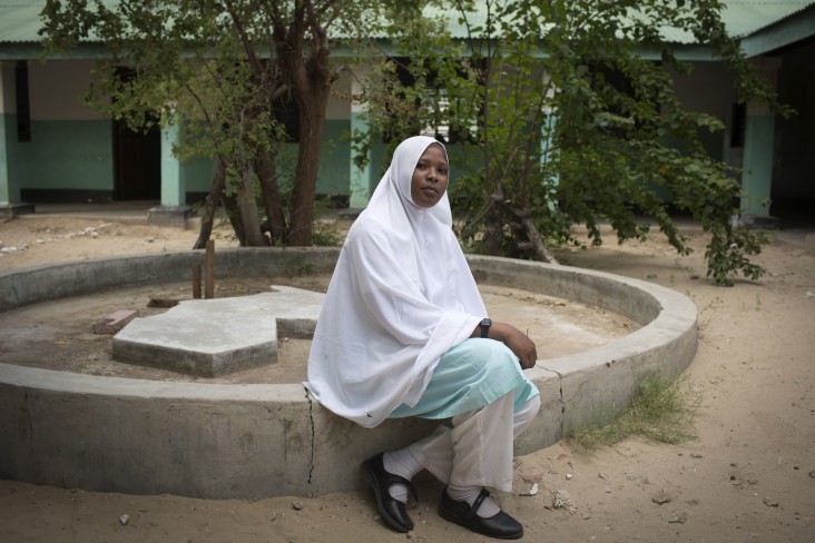 Thanks to a scholarship program, Nuru is now receiving a secondary education. "I am grateful for the opportunity," she said.