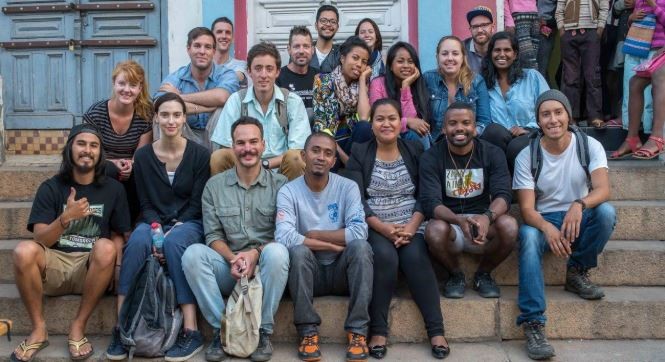 Peace Corps volunteers group photo at the media workshop