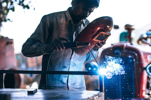 A man welding