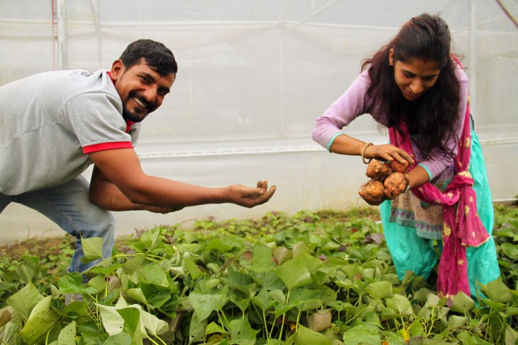 Shradha Adikari and her husband Ramesh