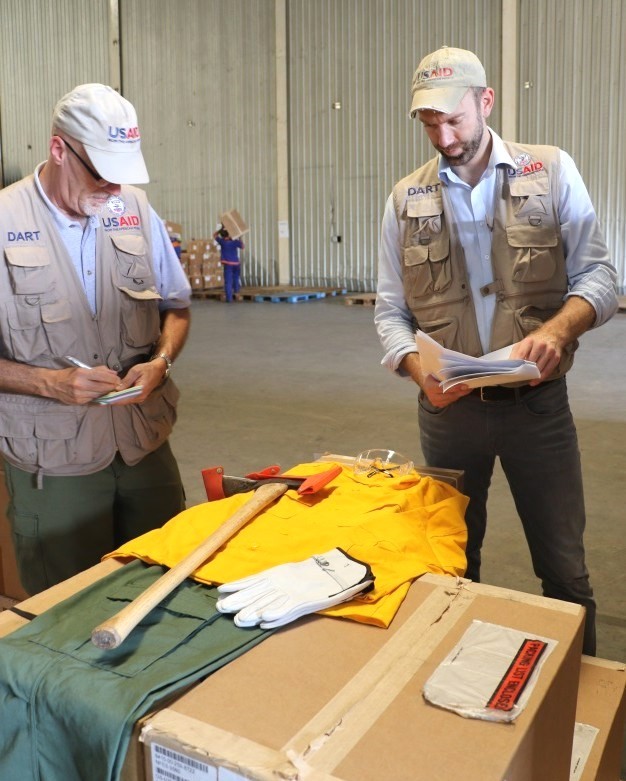 USAID provided fire protective gear to those on the frontlines battling the fires.