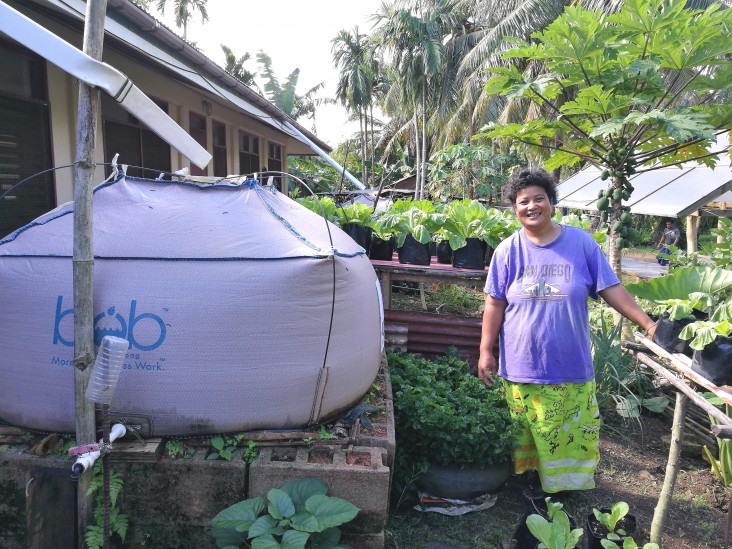 Romina Lemaisaf is more confident about her future now that she can grow her own food and sell her surplus to nearby hotels and restaurants.