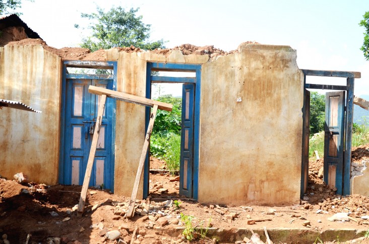 Earthquake damage in Dhading district, one of the areas worst hit by the Nepal earthquakes.