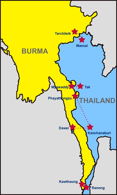 Trilateral Cooperation for Health map