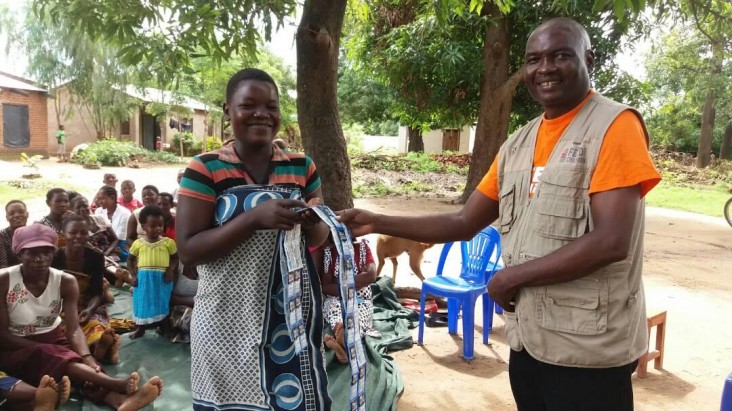 HNS distributing waterguard to Tiwalere II beneficiaries during a cholera outbreak in Karonga