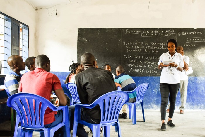 After sex-segregated sessions, couples come together at the end to exchange information and make shared commitments to take action for change in their lives.