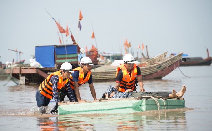 USAID supports a disaster response drill in Nam Dinh province.