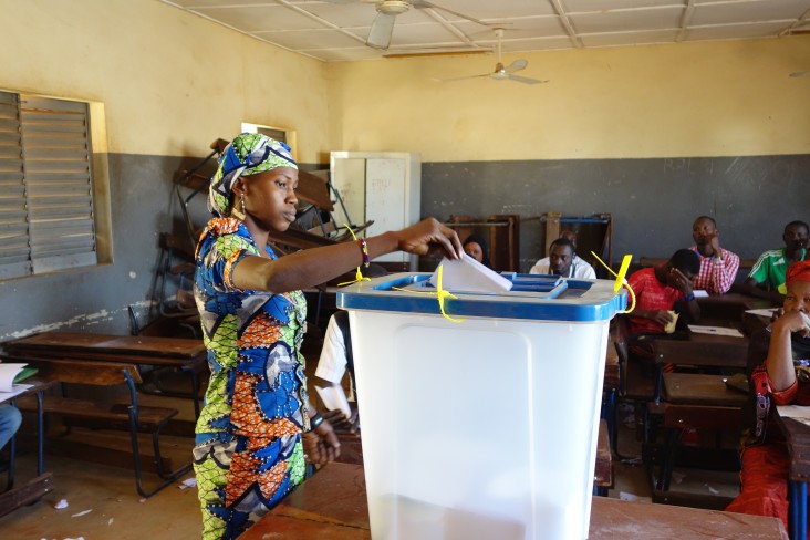 Woman voting 