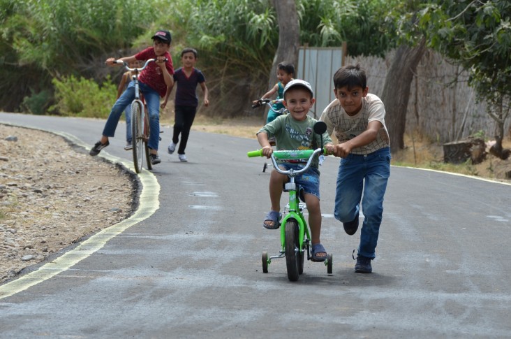 The renovated road will improve living conditions for more than 1,000 people in the  community.