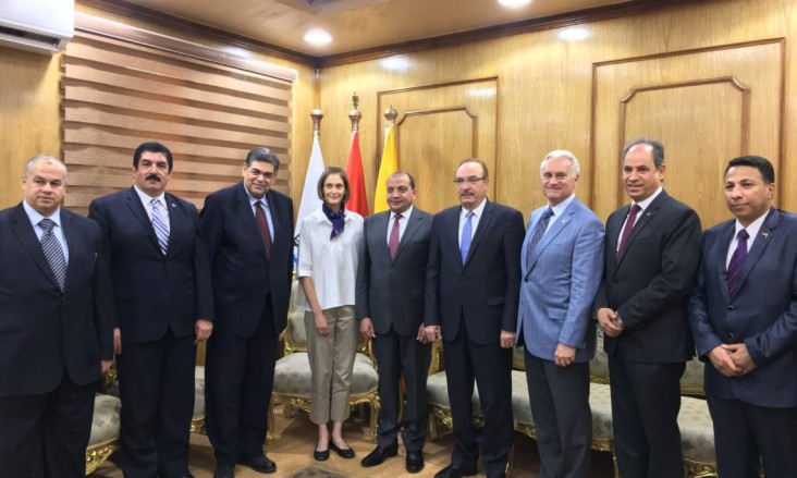 Mission Director Sherry F. Carlin at the ceremony for the unveiling of the Career Development Centers in Minya and Beni Suef.