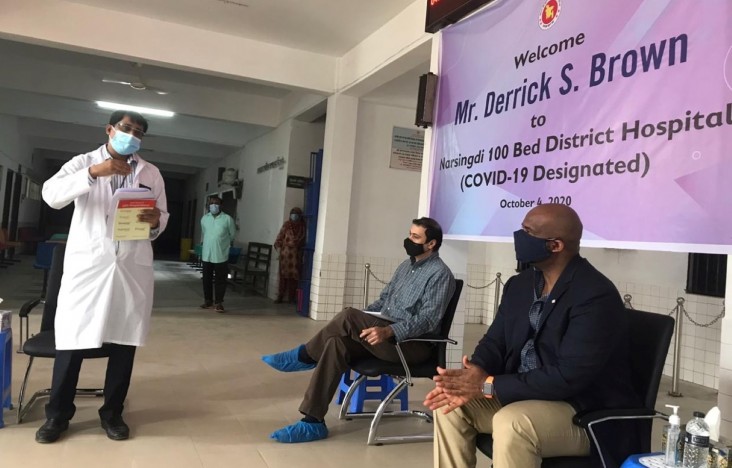 USAID Mission Director Derrick S. Brown (right) during his visit to the Sylhet region.