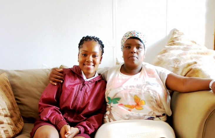 Mahlaku Ratau and her mother Matloe Ratau, participants in the “Let’s Talk” program